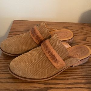 Women’s Kork-Ease Mabie Mules Shoes, sz 9, Brown, Suede